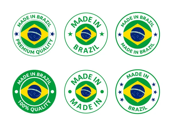 Brezilya Federatif Cumhuriyeti ürün ambleminde üretilmiştir. — Stok Vektör