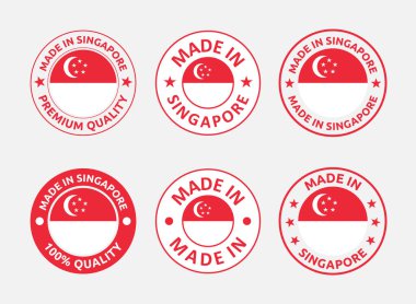Singapur ürün amblemi, Singapur Cumhuriyeti etiketiyle üretildi.