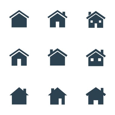 Ev simgeleri, emlak tabelaları, ana sayfa