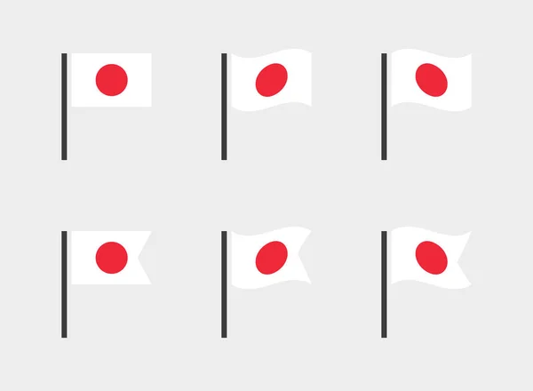 Japon bayrak sembolleri, Japon ulusal bayrak simgeleri — Stok Vektör