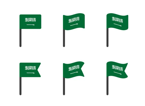 Знаки флага Саудовской Аравии, государственный флаг Королевства Саудовская Аравия — стоковый вектор