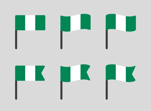 Symbolset der nigerianischen Flagge, Symbole der Bundesrepublik Nigeria — Stockvektor