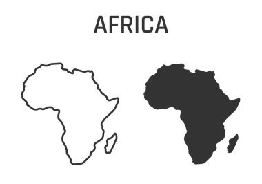 Afrika haritası simgesi, Afrika kıtasının ana hatları ve silueti