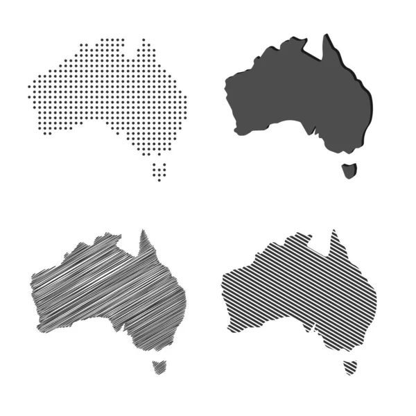Australien Karte Vektor Illustration, Australien Kontinent Karte — Stockvektor