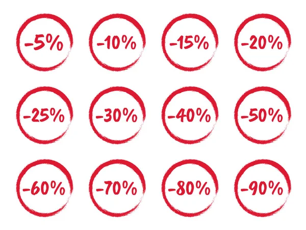 Preço de desconto off tags set, etiquetas de venda —  Vetores de Stock