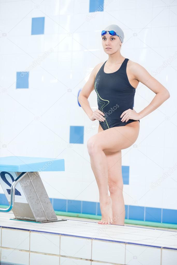 Portrait of a female swimmer