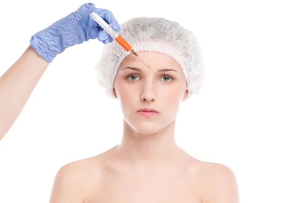 Inyección cosmética de botox en la cara —  Fotos de Stock