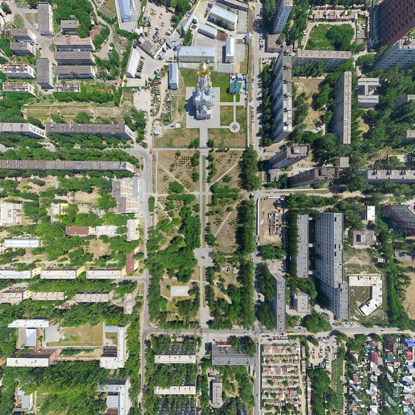 Uitzicht op de stad vanuit de lucht — Stockfoto