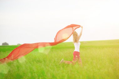 Bayan runing doku yeşil alanı ile