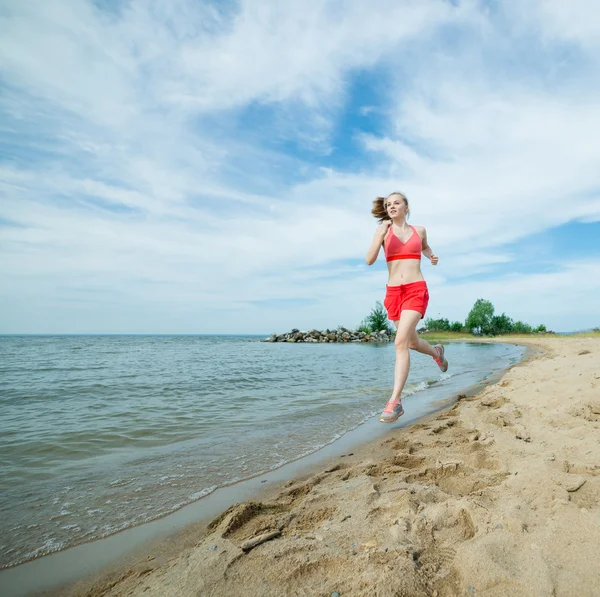 Young woman running — Stock Photo, Image