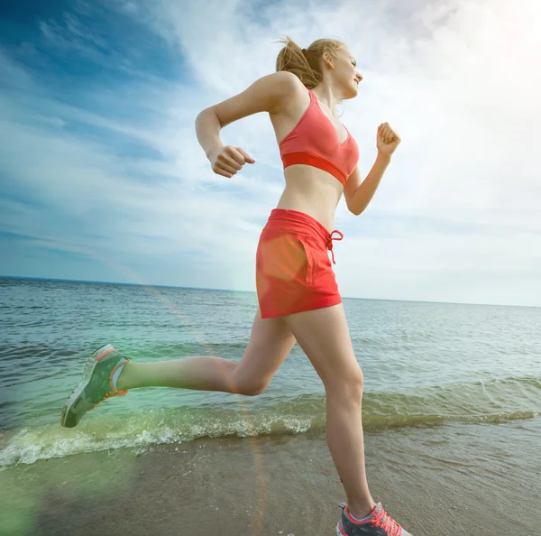 Young woman running — Stock Photo, Image