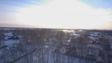 Güzel İskandinav lapland kış hava manzara