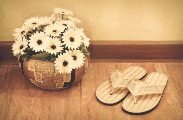 Wooden shoes spa. — Stock Photo, Image