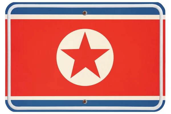 Vintage North Korea metal sign — Stock Photo, Image