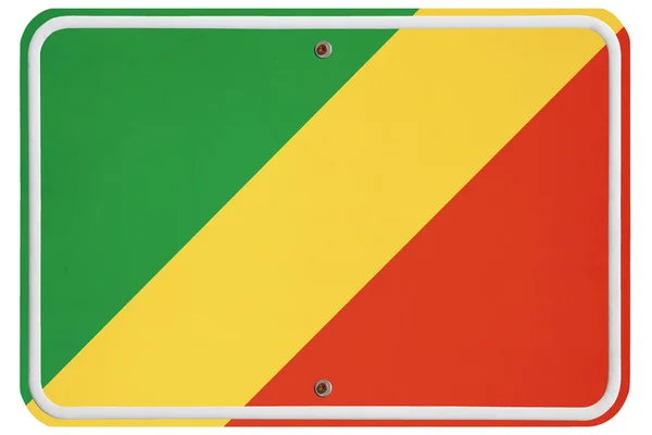 老式刚果共和国金属标牌 — 图库照片