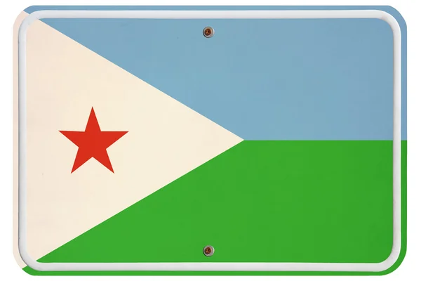 Vintage Djibouti metall skylt — Stockfoto