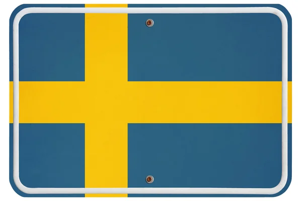 Εκλεκτής ποιότητας μεταλλική επιγραφή Σουηδία — Φωτογραφία Αρχείου