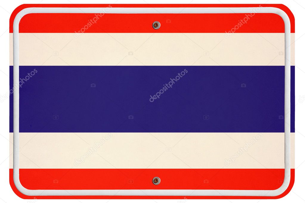 Vintage Thailand metal sign