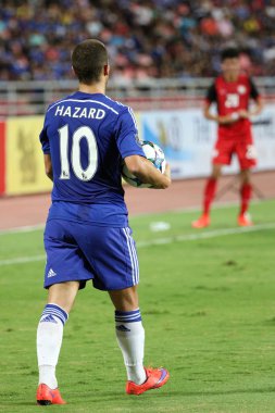 Bangkok - Mayıs 30:Eden Chelsea tehlike Singha sırasında eylem 