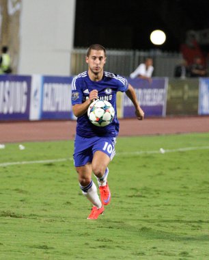 Bangkok - Mayıs 30:Eden Chelsea tehlike Singha sırasında eylem 