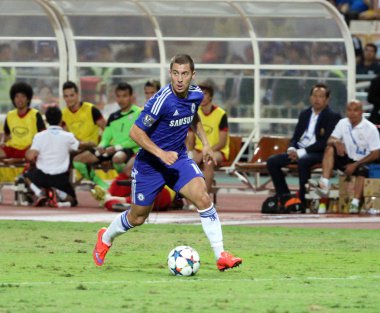 Bangkok - Mayıs 30:Eden Chelsea tehlike Singha sırasında eylem 