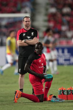 BANGKOK, THAILAND - JULY 14:Mamadou Sakho of Liverpool in action clipart