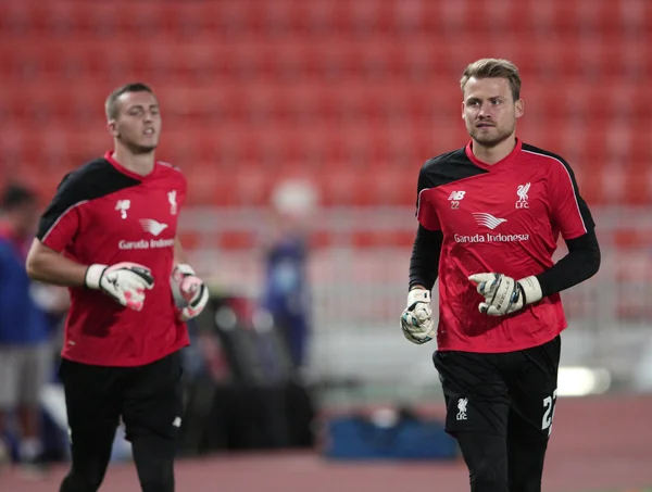 Bangkok, Tayland - Temmuz 14:Simon Mignolet Liverpool actio