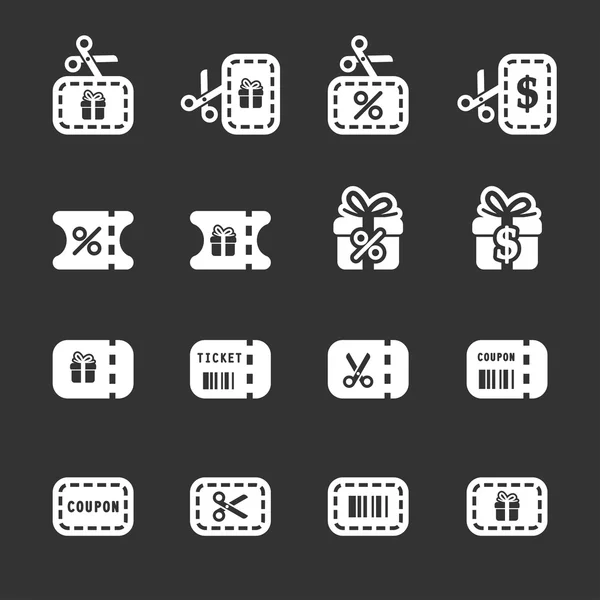 Coupon and discount icon set 3, vector eps10 — Stock Vector