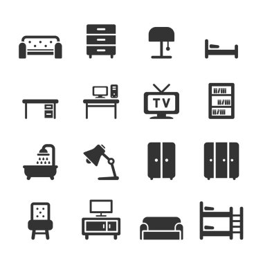 mobilya simge seti, vektör eps10