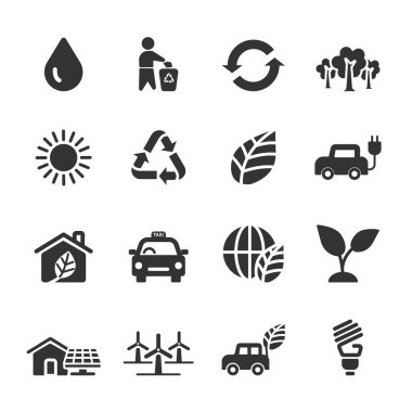 5, vektör eps10 ekoloji Icon set