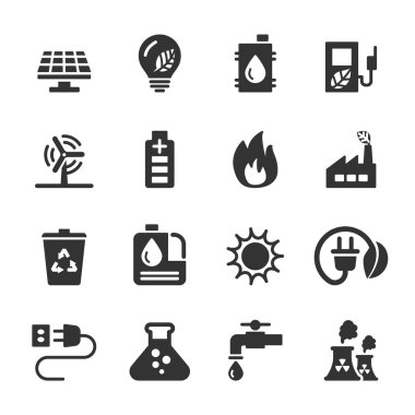 6, vektör eps10 ekoloji Icon set