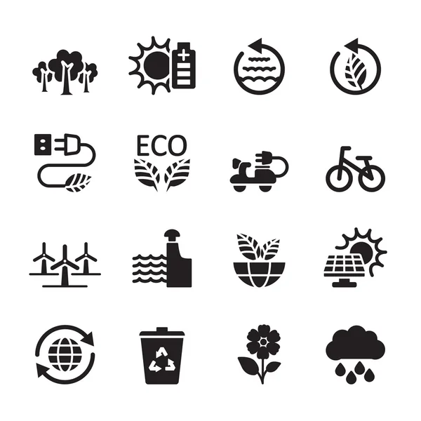 Set di icone ecologia 7, eps10 vettoriale — Vettoriale Stock
