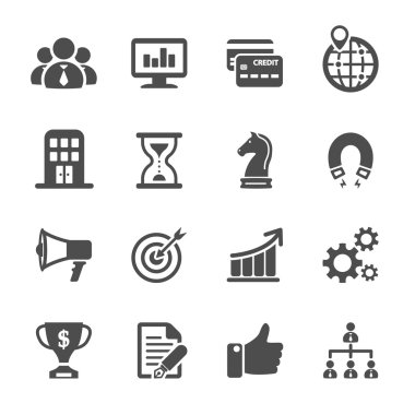 iş ve Finans simgesi ayarla, eps10 vektör