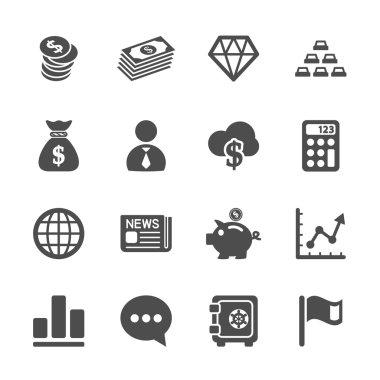 Finans ve iş Icon set, vektör eps10