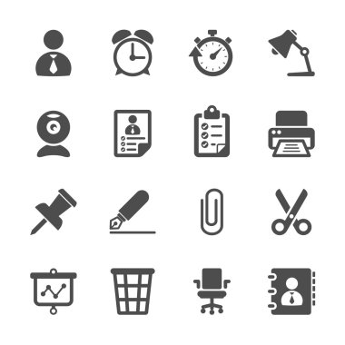 iş ve office simge seti, vektör eps10 çalışmak