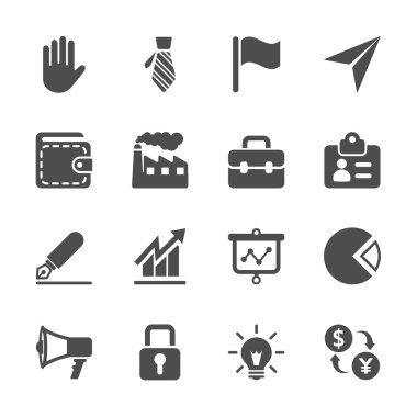 business icon set, vector eps10 clipart