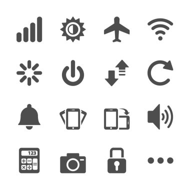 akıllı telefon uygulama simge seti, vektör eps10