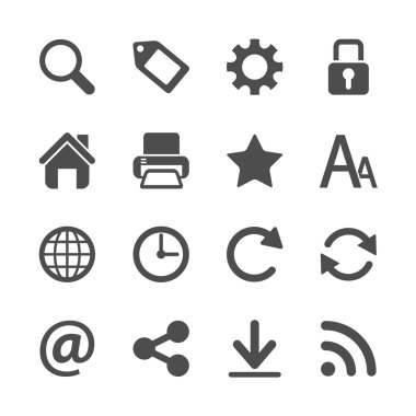 Web sitesi menü simge seti, vektör eps10