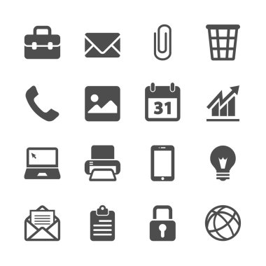 Office iş Icon set, vektör eps10