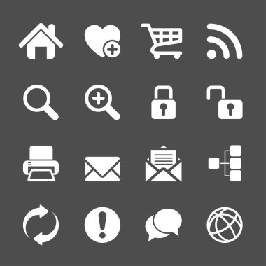 Web sitesi iletişim ve Internet simgesini ayarla, eps10 vektör