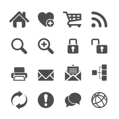 Web sitesi iletişim ve Internet simgesini ayarla, eps10 vektör