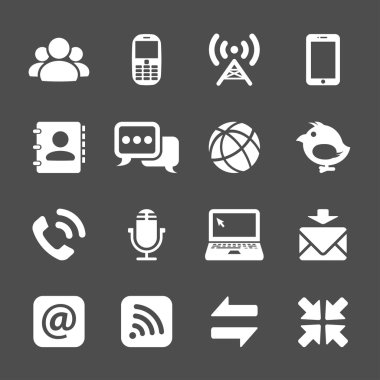 Internet iletişim simge seti, vektör eps10