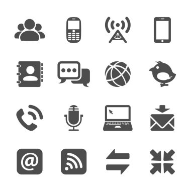 Internet iletişim simge seti, vektör eps10
