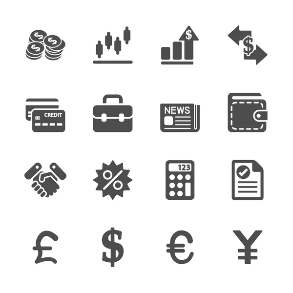 Conjunto de ícones financeiros e monetários, vetor eps10 — Vetor de Stock