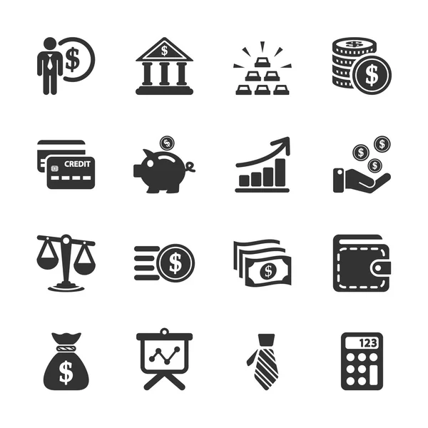 Conjunto de iconos de finanzas, vector eps10 — Archivo Imágenes Vectoriales