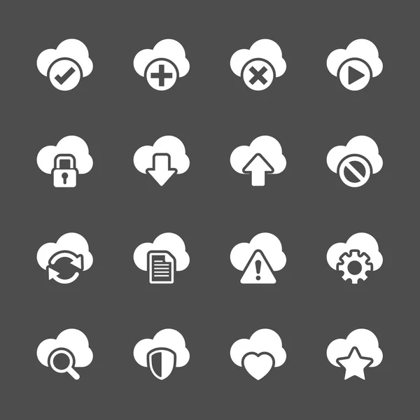 Cloud computing zestaw ikon, wektor eps10 — Wektor stockowy
