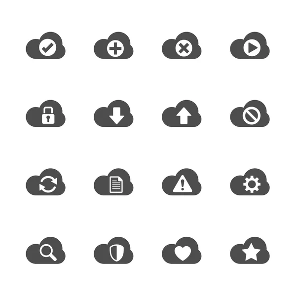 Conjunto de iconos de computación en la nube, vector eps10 — Vector de stock