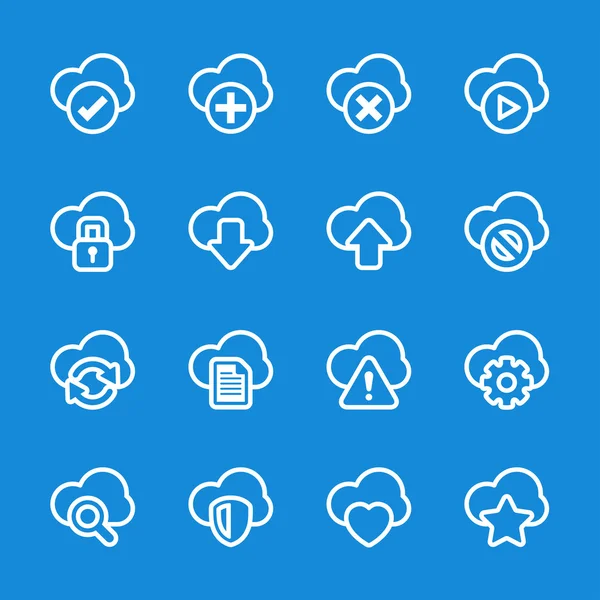Symbolsatz für Cloud Computing, Vektor eps10 — Stockvektor