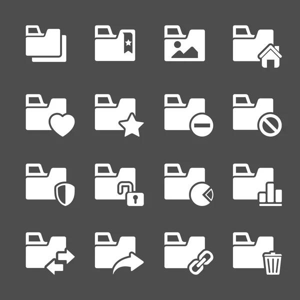 Conjunto de iconos de carpeta 2, vector eps10 — Vector de stock