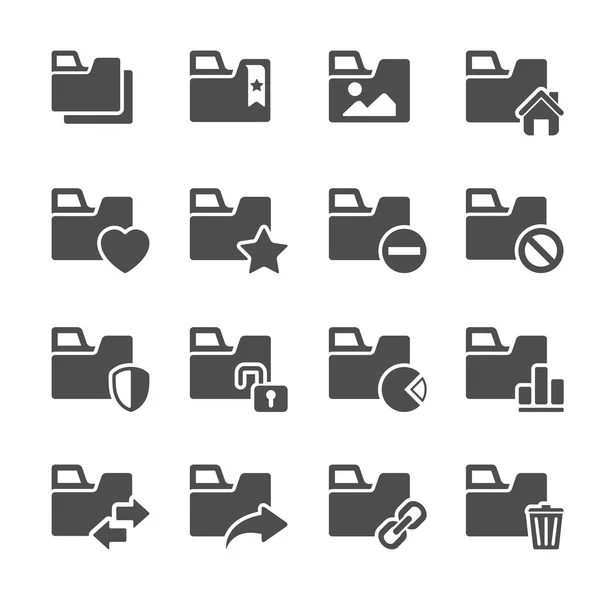 Conjunto de iconos de carpeta 2, vector eps10 — Vector de stock